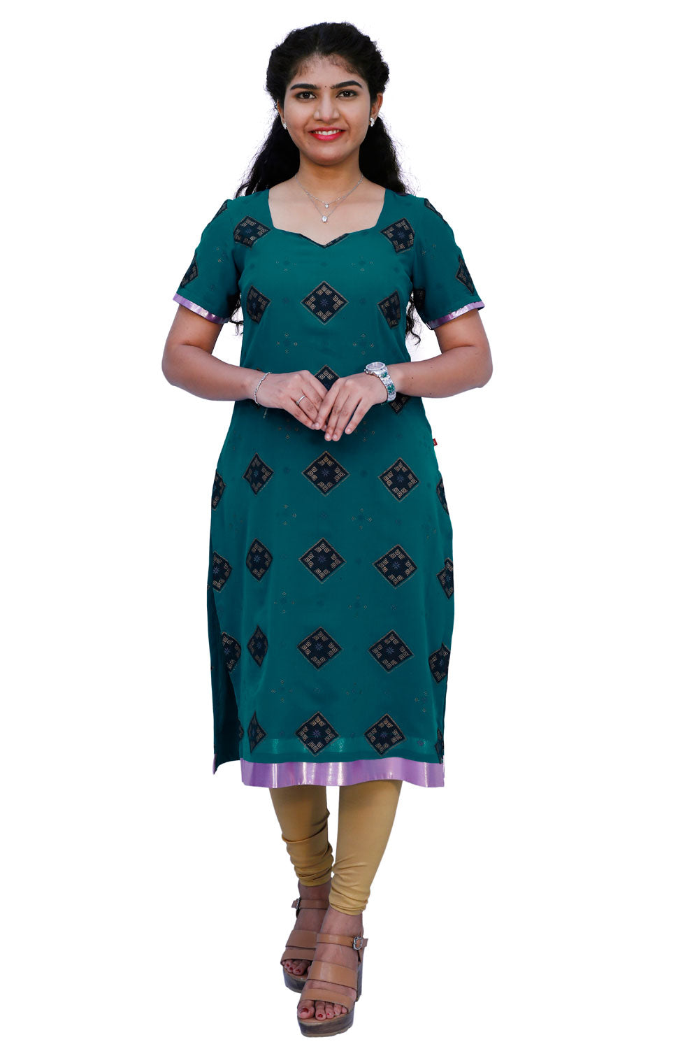 Women Green Kurti | S3K660