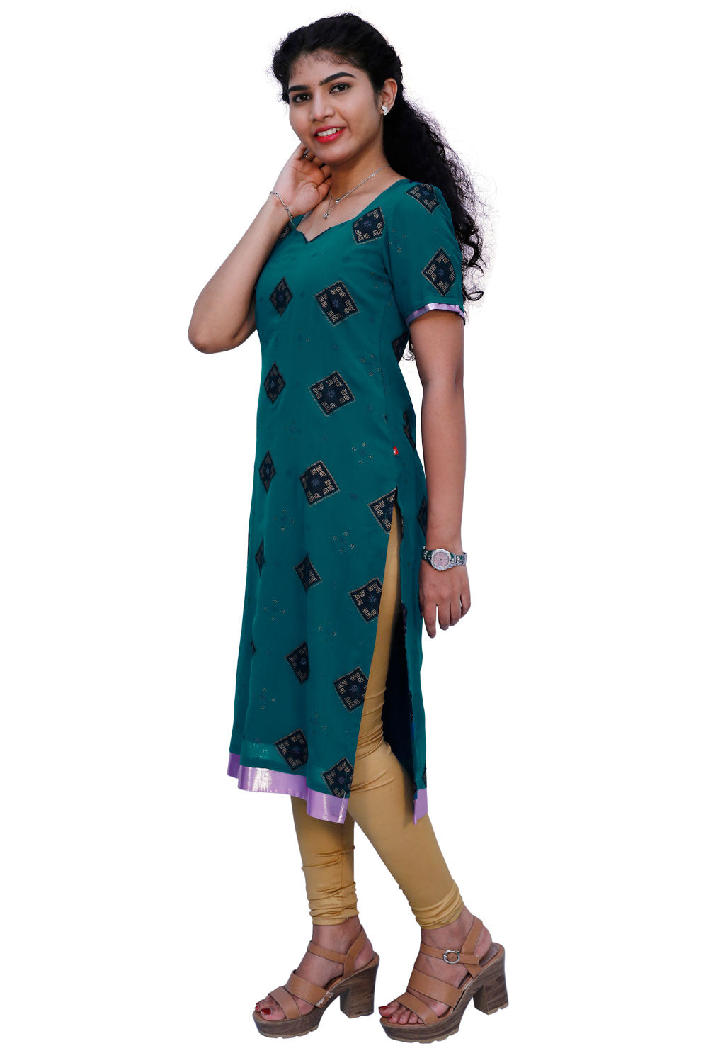 Women Green Kurti | S3K660