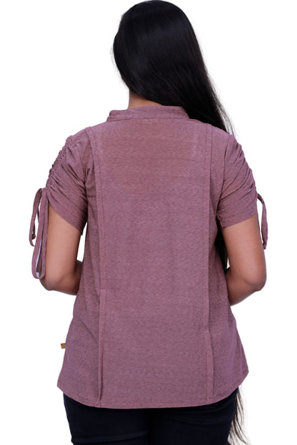 Purple Spandex Womens Shirt | S3T561