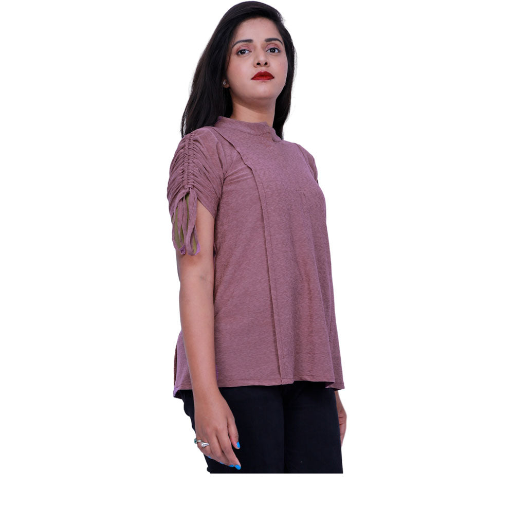 Purple Spandex Womens Shirt | S3T561