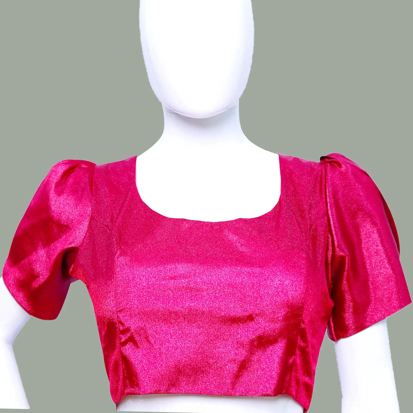 Pink Colored Princess Cut Blouse Comes with Puffy Sleeves | S3B33