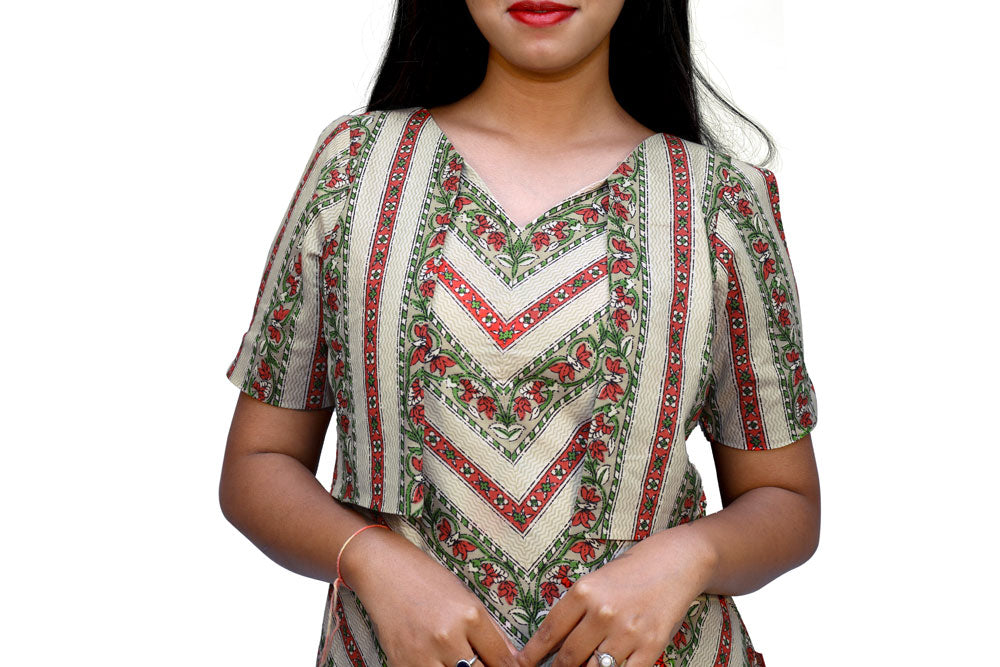 Women Color block Straight Kurta | S3K735