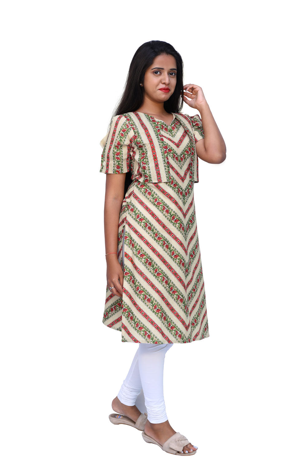 Women Color block Straight Kurta | S3K735