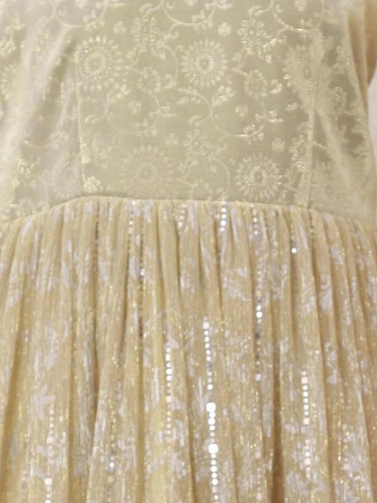 Lemon Gold sequin embellished maxi dress
