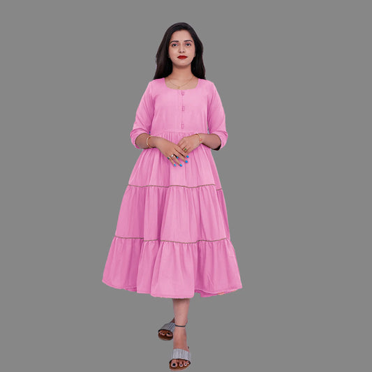 Crepe Blend Flared/A-line Gown – Elegant, Lightweight & Ready to Wear | S3 Fashions S3G547A