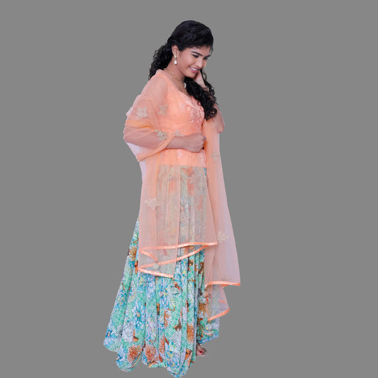 Women Floral Print Stitched Lehenga Choli |  S3L221