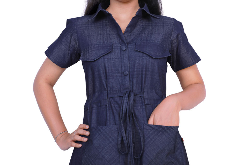 Denim One Piece Dress | S3D423