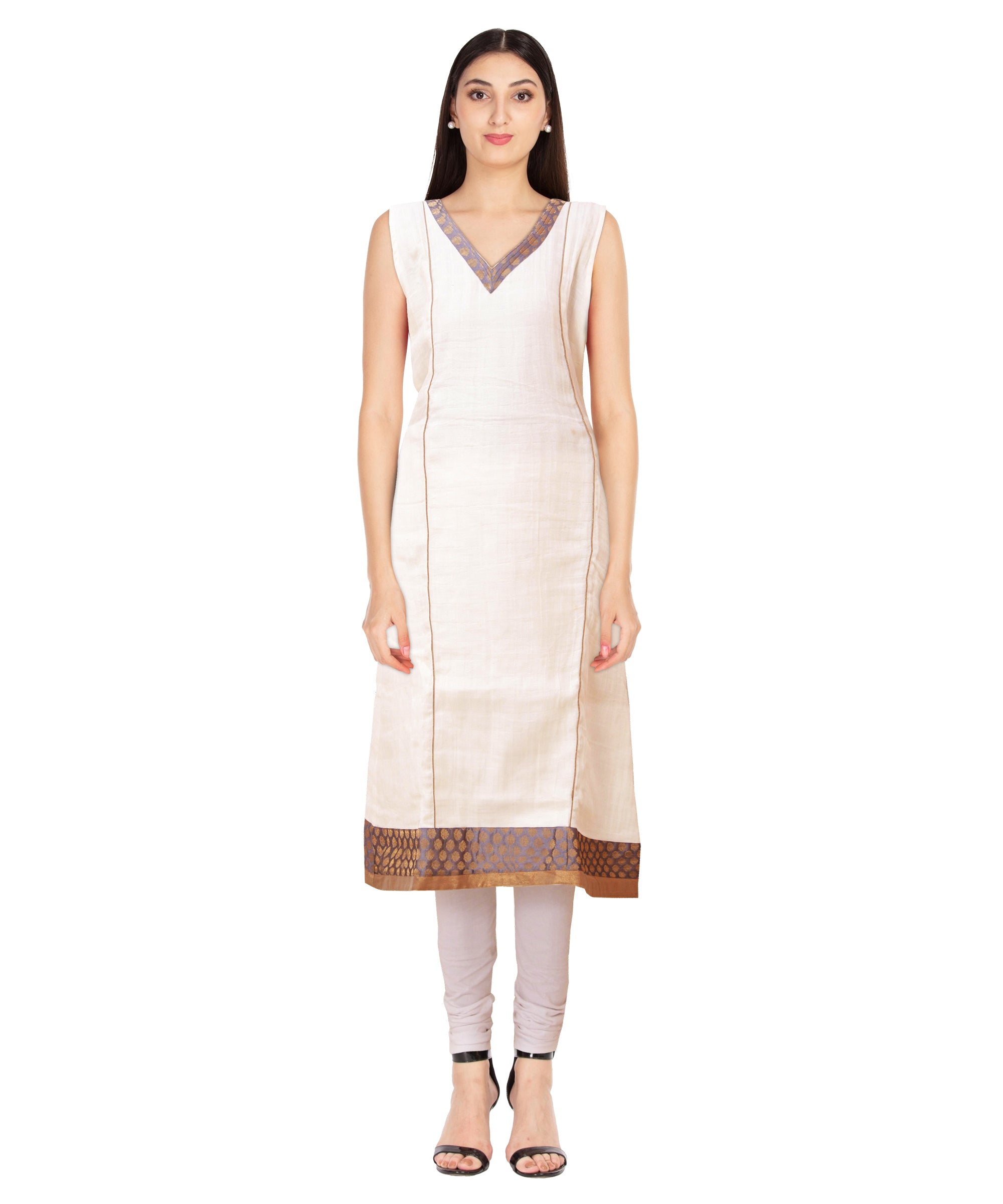 Wine Color Rayon Adorable Kurti With White Long Skirt