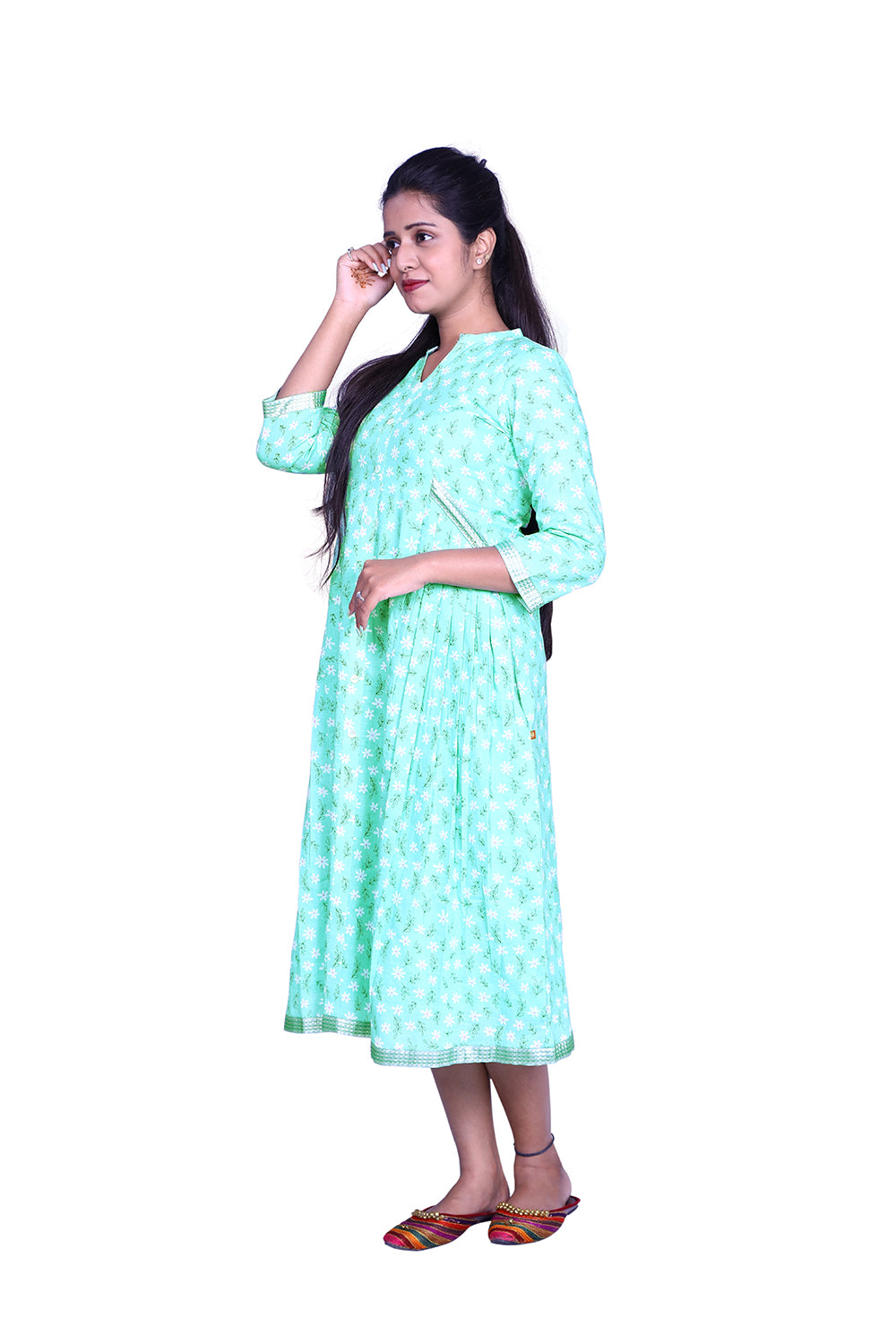 Floral Print A-line Kurta | S3K836