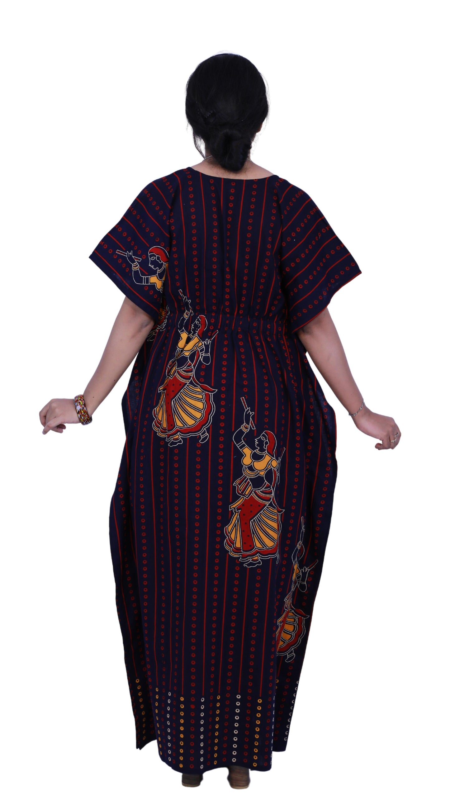 Navy Blue full length Kaftan | S3FK489