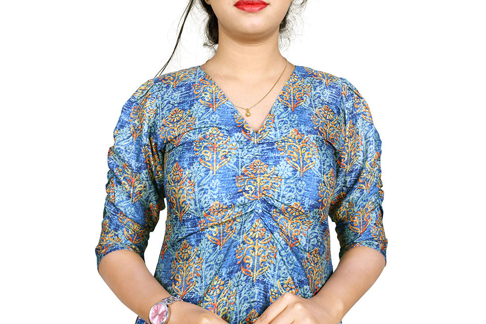 Blue Printed Maxi | S3K907