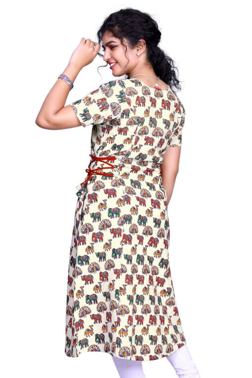 Women Kalamkari A-line Kurta | S3K795
