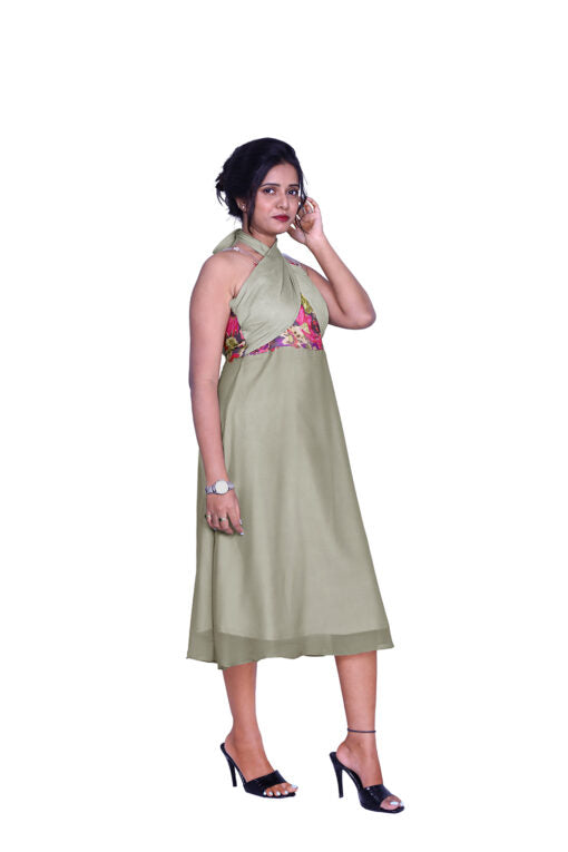 Fit and Flare Grey Dress | S3G904