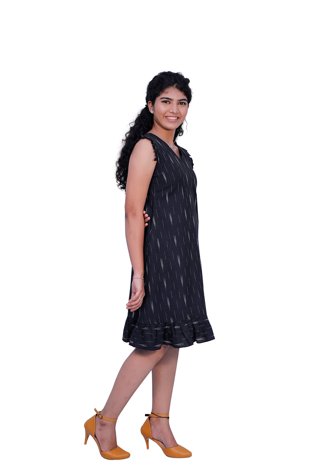 Women Fit and Flare Dark Blue Dress |  S3D726