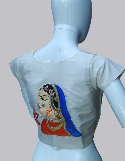 Tanjore Art Handpainted Blouse | S3MB59