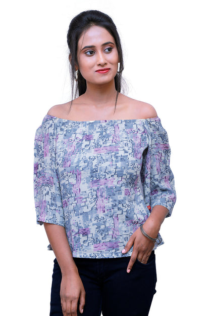 Purple & Grey Short Top | S3T233