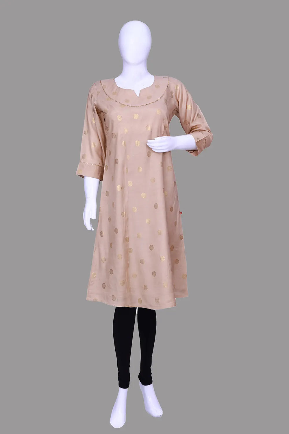 Dull Gold Ethnic Kurti | S3X139