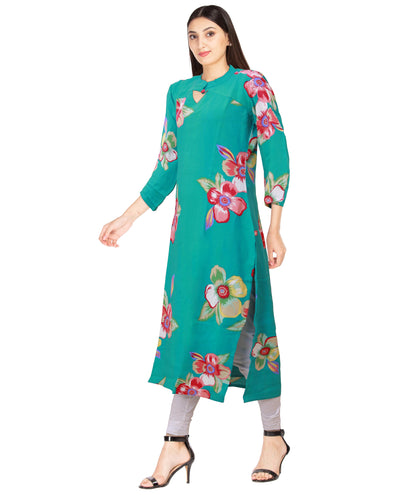 Mint Green Straight Kurta | S3K063