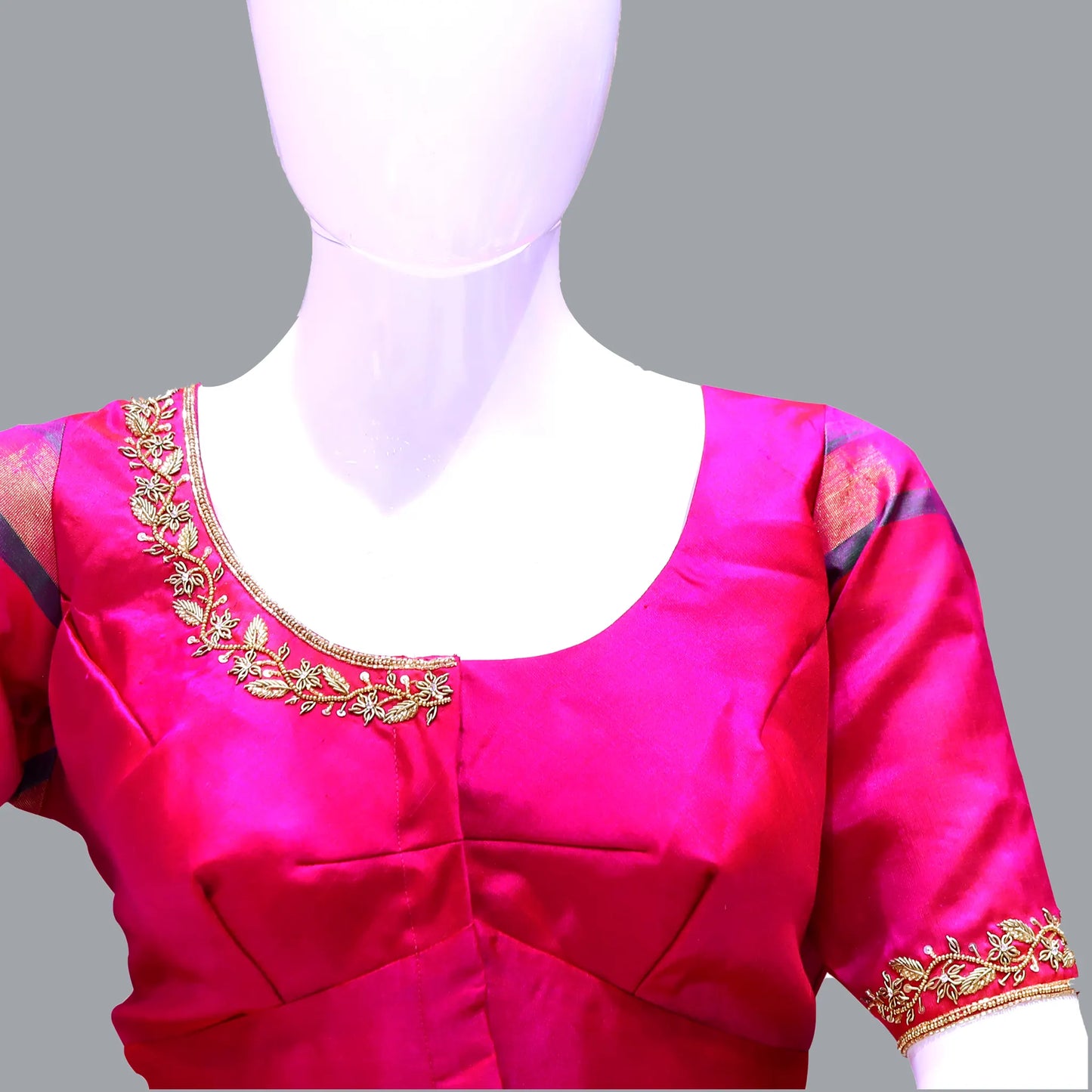 Pink Maggam Work Blouse | S3MB1