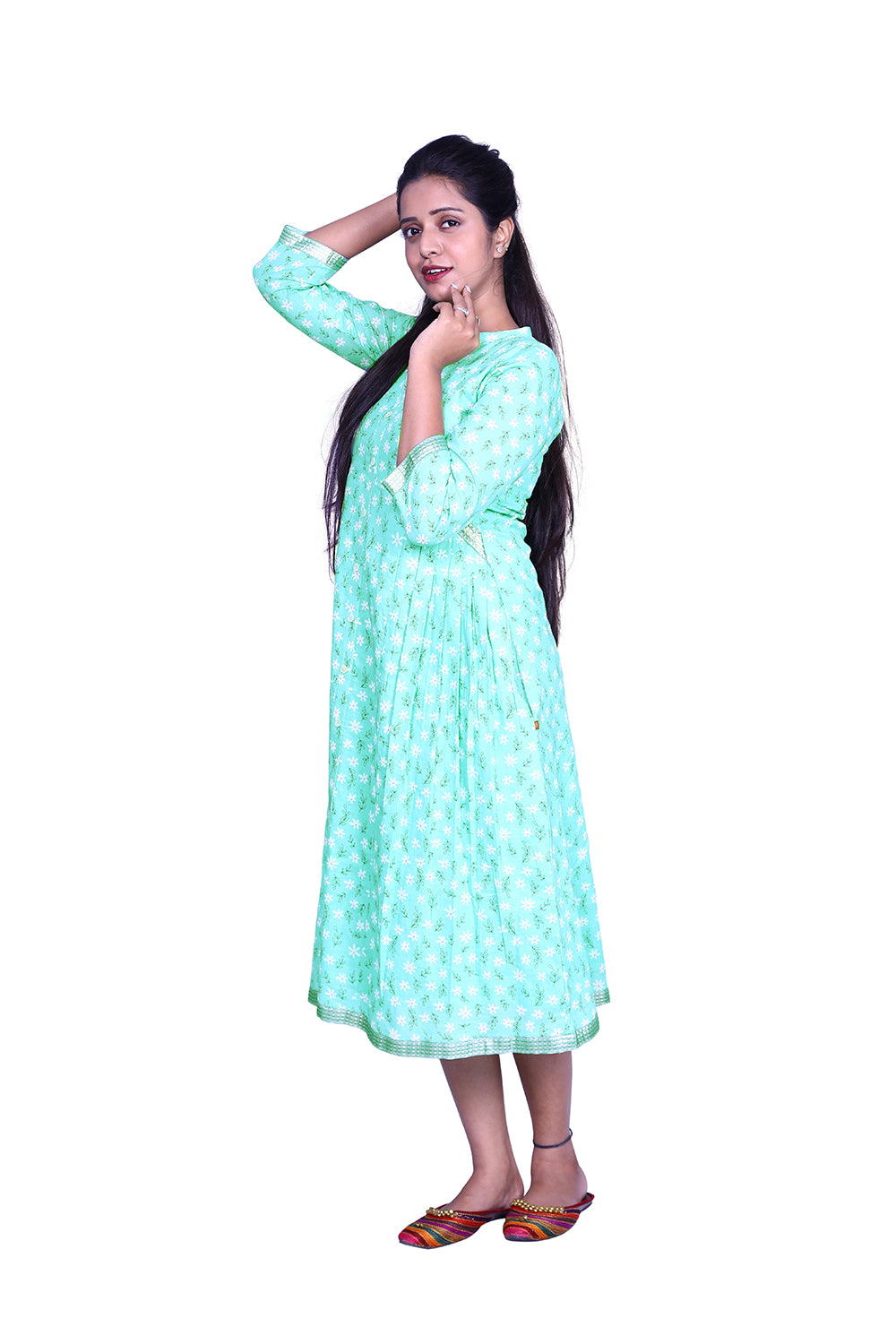 Floral Print A-line Kurta | S3K836
