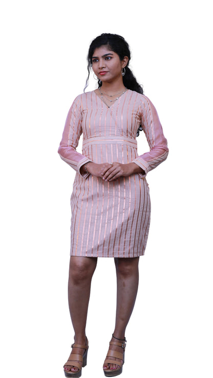 Peach Pink One Piece Dress | S3W124