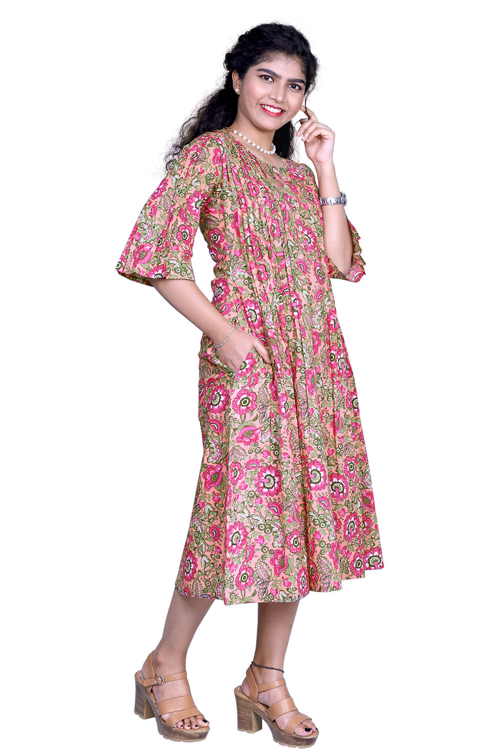 Women Floral Print A-line Kurta | S3K838