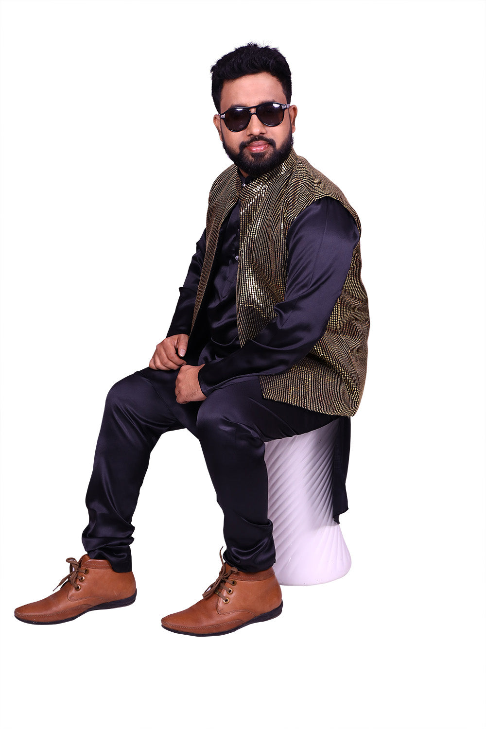Waist Coat & Kurta Pyjama Set | S3WKP1152