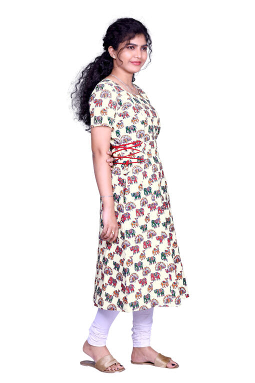 Women Kalamkari A-line Kurta | S3K795
