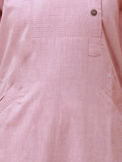 Pastel Pink Cotton Dress | S3W048