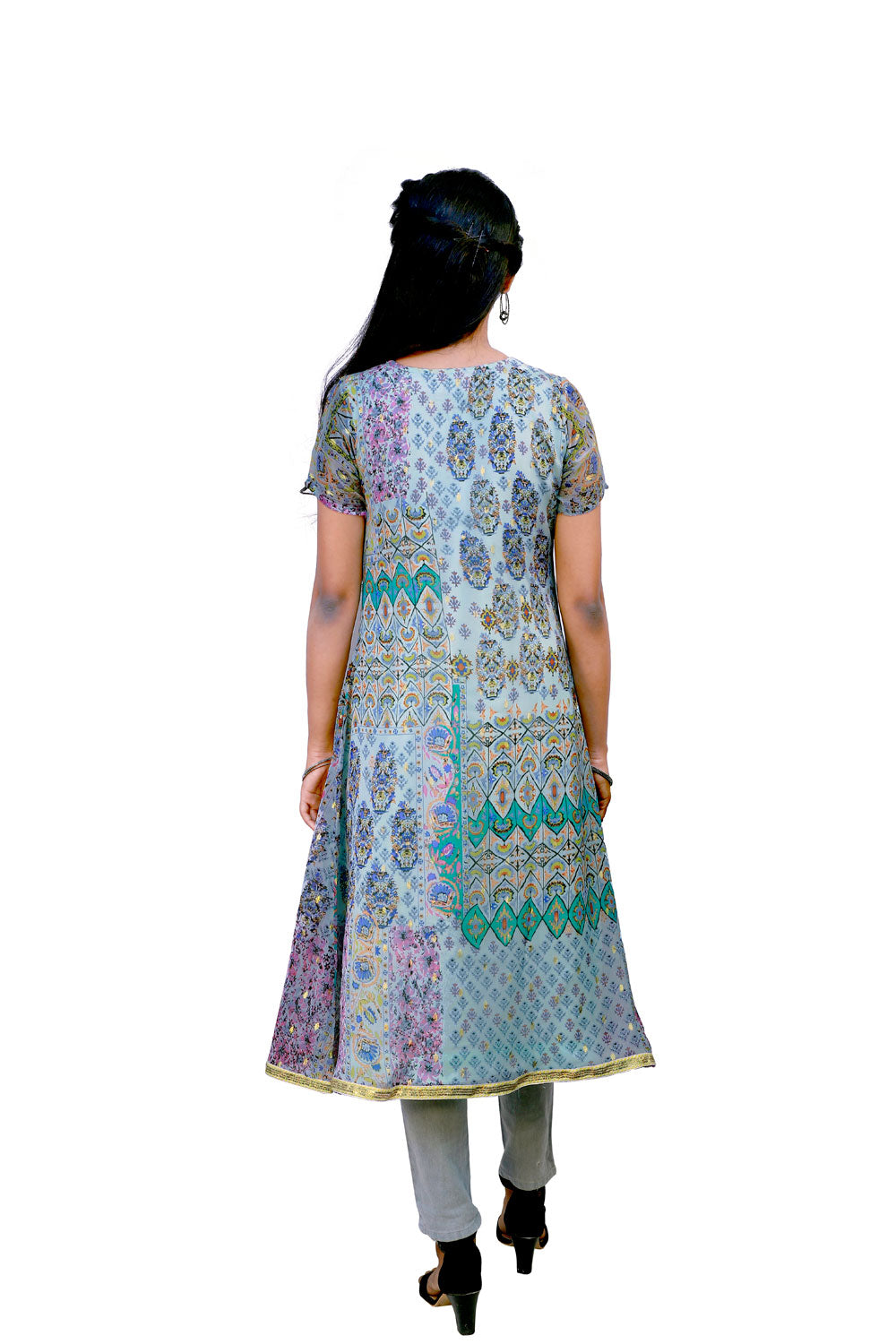 Abstract print straight Kurta | S3X188
