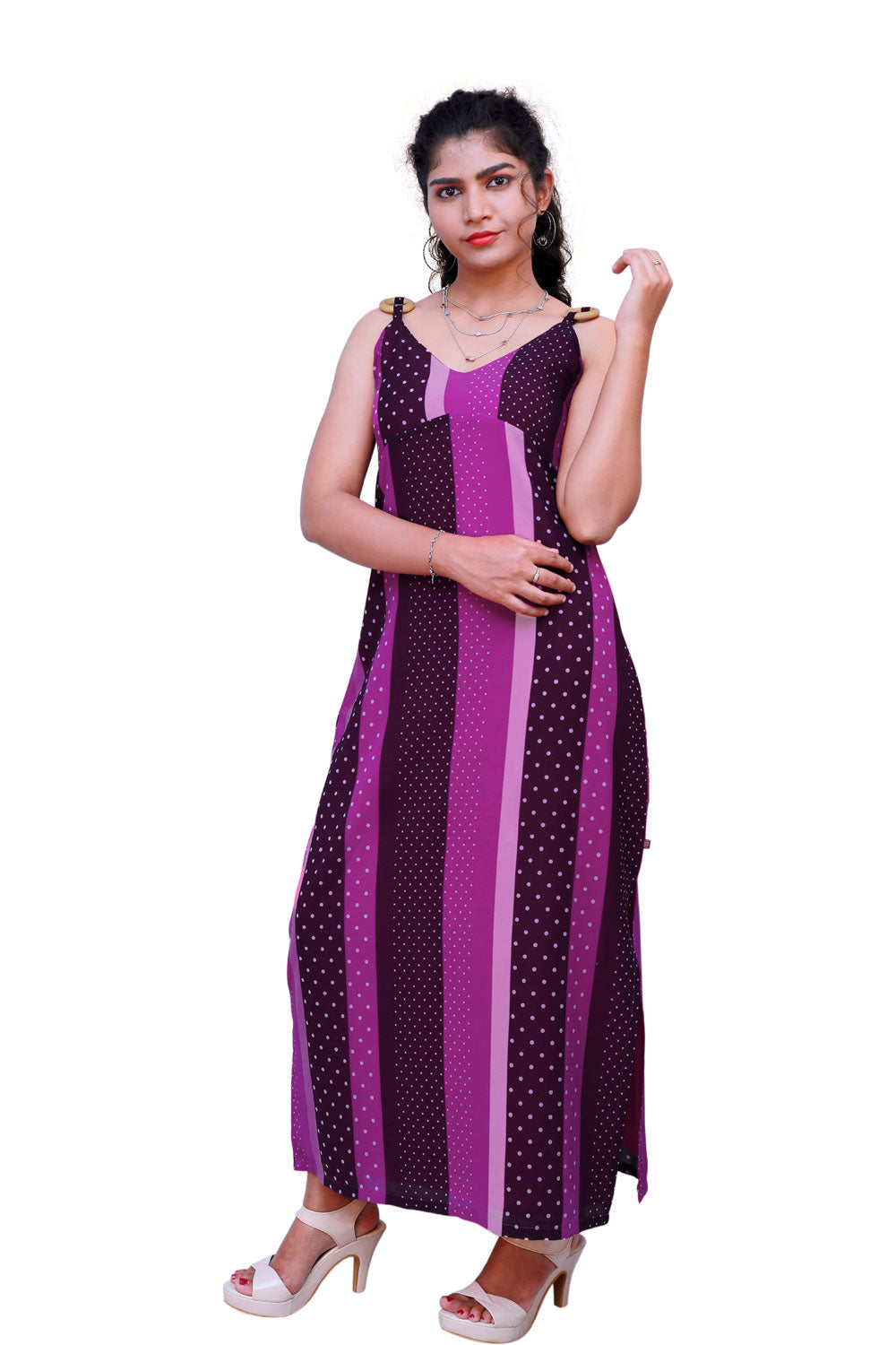 Women Maxi Pink Dress | S3W213