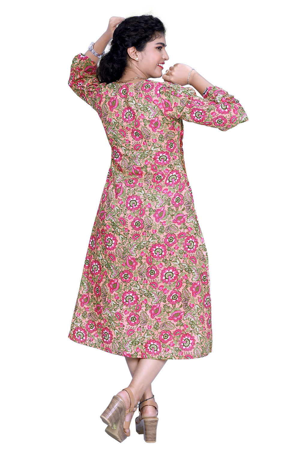 Women Floral Print A-line Kurta | S3K838