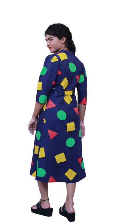 Women Geometric Print One piece Dress | S3W297
