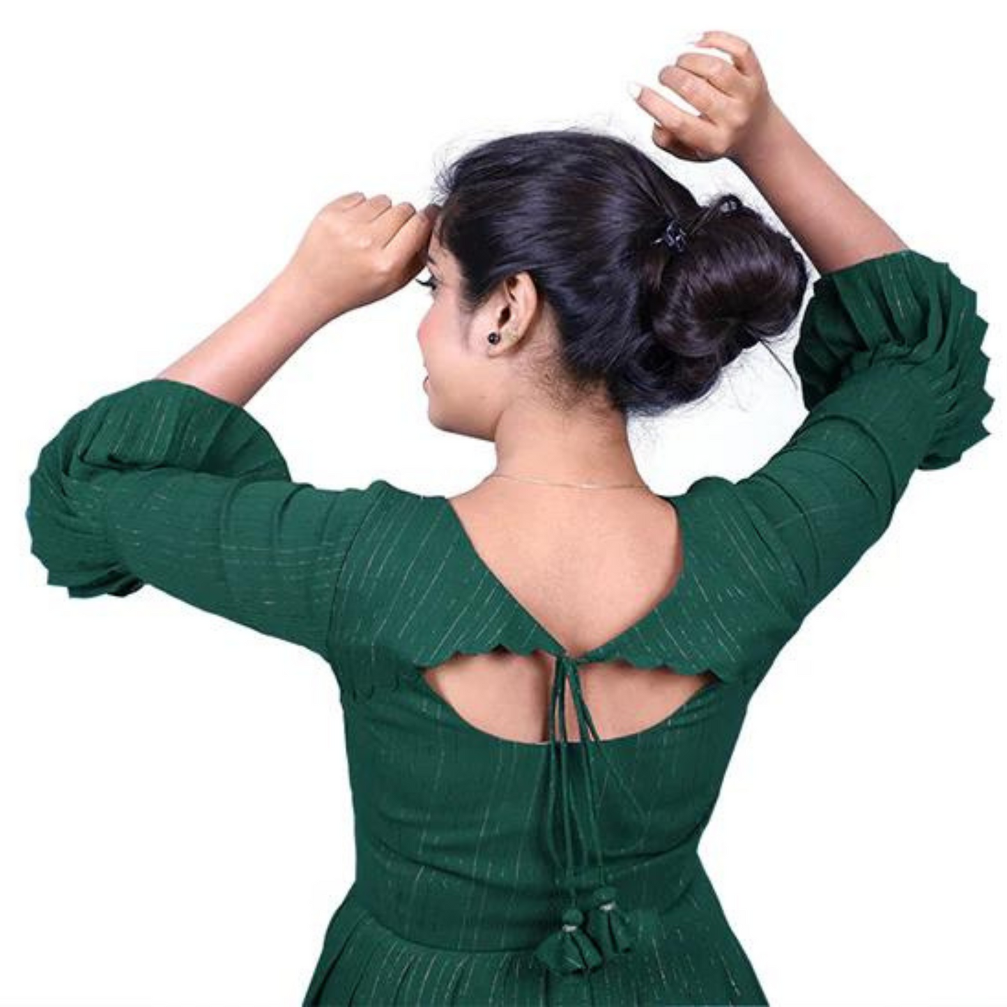 Bottle Green Long Length Maxi Gown | S3TS899