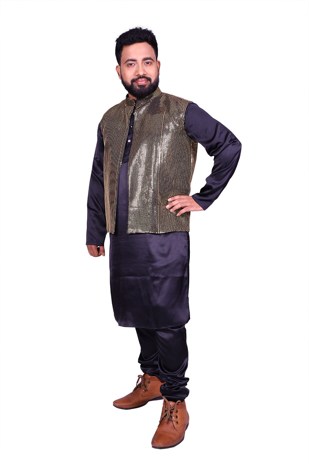 Waist Coat & Kurta Pyjama Set | S3WKP1152