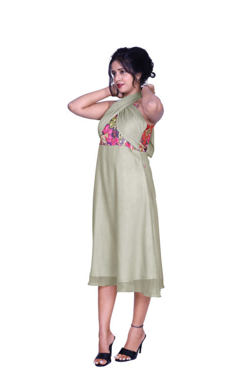 Fit and Flare Grey Dress | S3G904