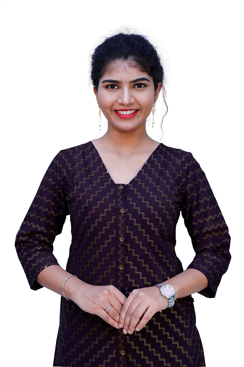Women Fit and Flare voilet Dress | S3K536