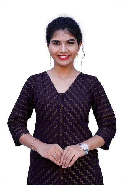 Women Fit and Flare voilet Dress | S3K536