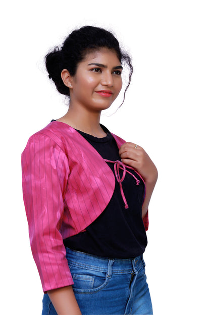 Pink Cotton Tie and Die Jacket | S3CT584
