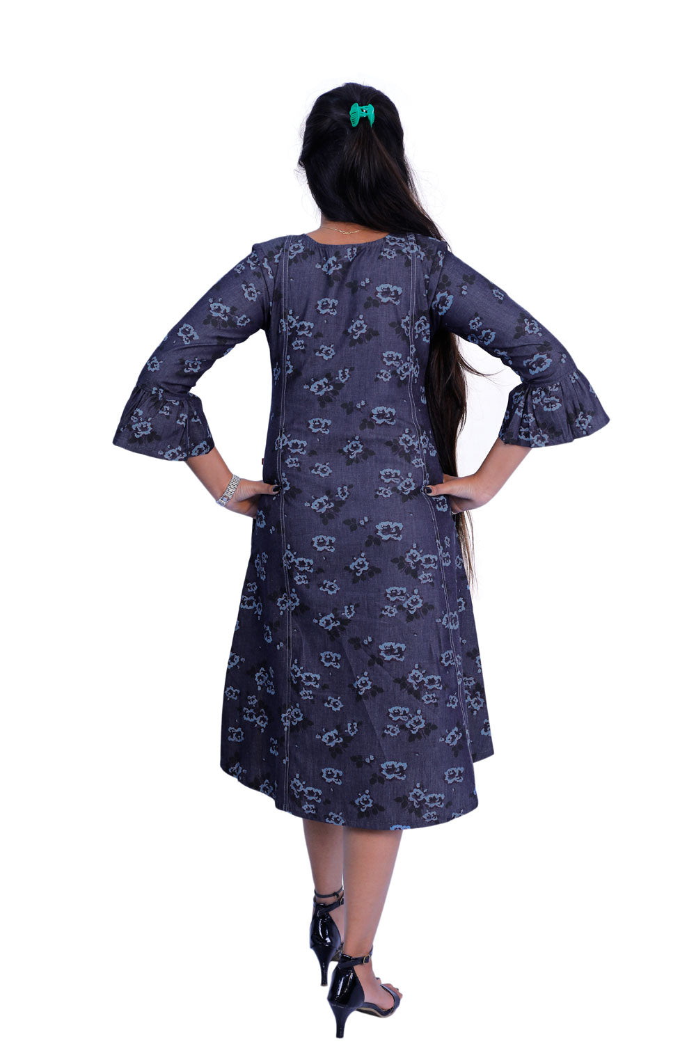 Maxi Dark Blue Denim Dress | S3K083