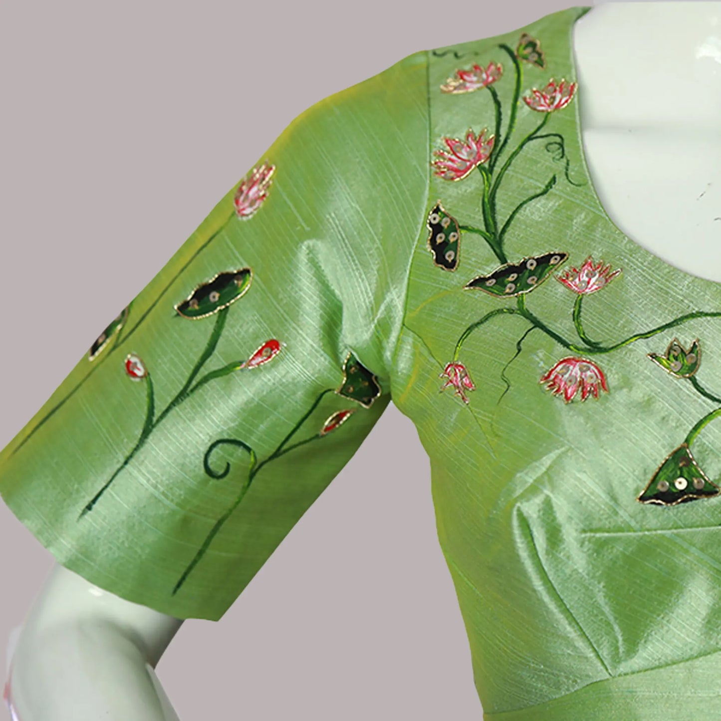 Pichwai Hand Painting with Magam Work Blouse | S3MB57