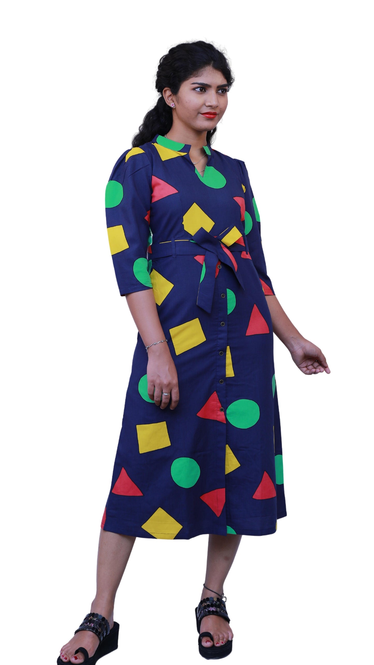 Women Geometric Print One piece Dress | S3W297
