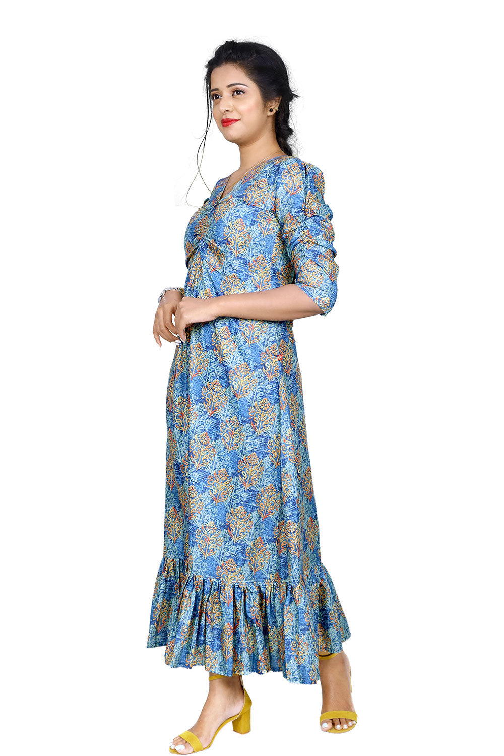 Blue Printed Maxi | S3K907