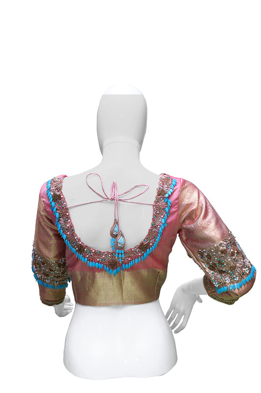 Heavy Maggam Work Wedding Pattu Blouse  | S3MB10