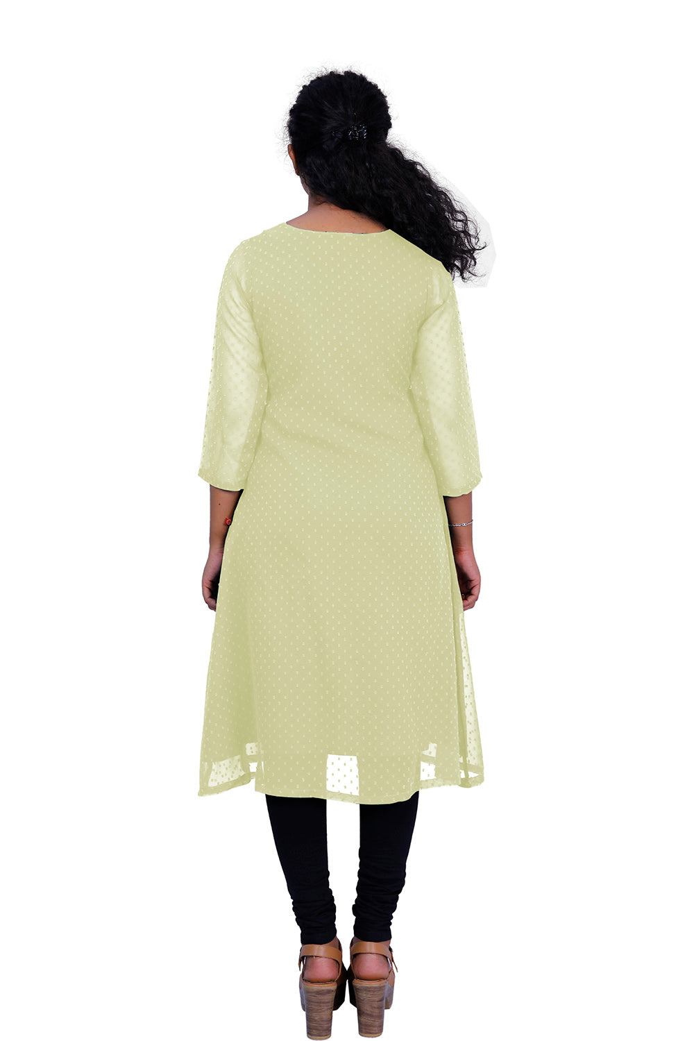 Textured Georgette A-line Kurti | S3K416B