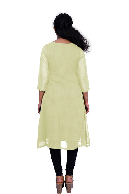 Textured Georgette A-line Kurti | S3K416B