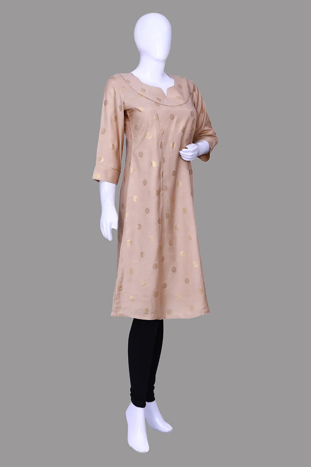 Dull Gold Ethnic Kurti | S3X139