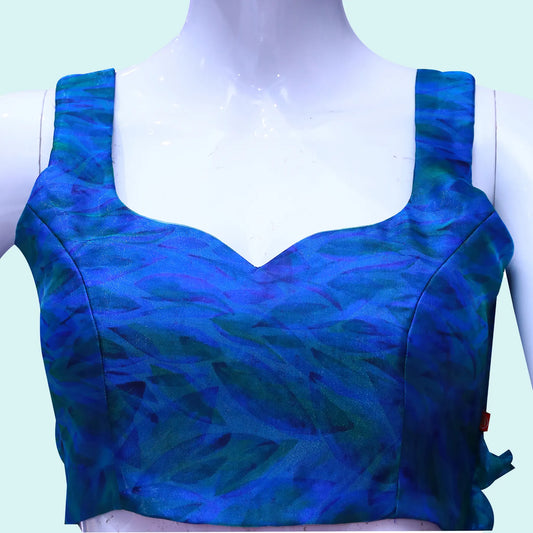 Soft Organza Princess Cut Sleeveless Blouse – Luxe Sheer Elegance | S3 Fashions | S3B13