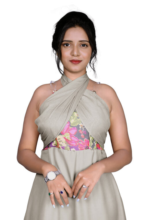 Fit and Flare Grey Dress | S3G904