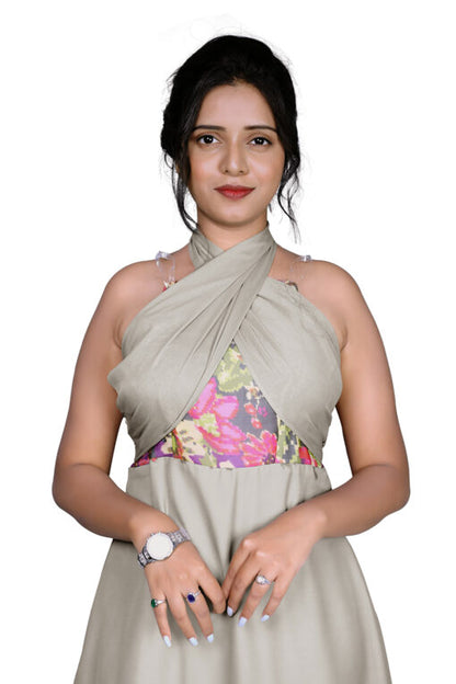 Fit and Flare Grey Dress | S3G904